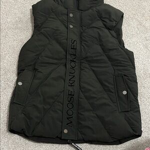 Moose Knuckles Dark Green Puffer Vest